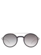 Matchesfashion.com Mykita - Hemlock Round Stainless-steel Sunglasses - Mens - Black Silver