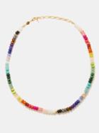 Anni Lu - Iris Beaded 18kt Gold-plated Necklace - Womens - Multi