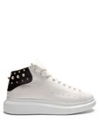 Alexander Mcqueen Raised-sole High-top Embellished Leather Trainers