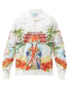 Casablanca - Garden-print Cotton Shirt - Mens - White Multi