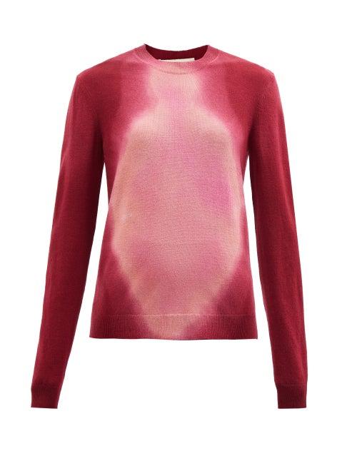 Marni - Tie-dye Virgin Wool Sweater - Womens - Red