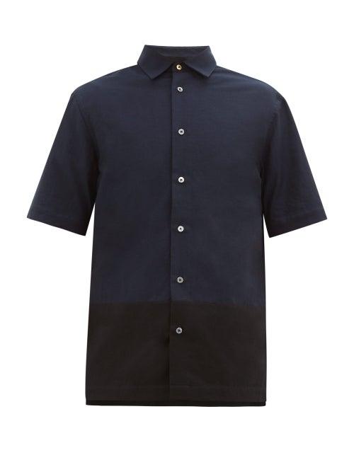 Matchesfashion.com Paul Smith - Bi-colour Cotton-blend Shirt - Mens - Navy