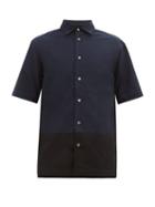 Matchesfashion.com Paul Smith - Bi-colour Cotton-blend Shirt - Mens - Navy
