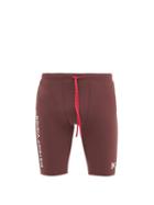 Matchesfashion.com District Vision - Tomtom Logo-print Legging Shorts - Mens - Burgundy