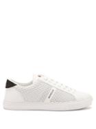 Moncler - New Monaco Leather Trainers - Mens - Grey White