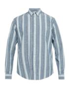 Matchesfashion.com Schnayderman's - Striped Cotton Oxford Shirt - Mens - Blue Multi