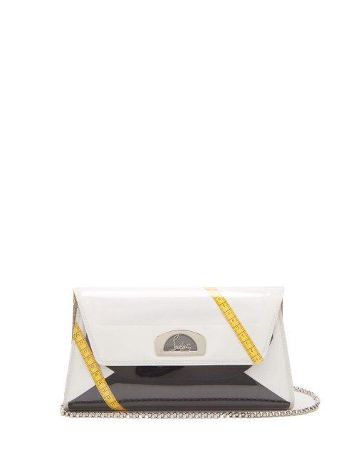 Matchesfashion.com Christian Louboutin - Vero Dodat Leather And Pvc Clutch - Womens - White Multi