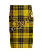 Balenciaga Tartan Twill Pencil Skirt