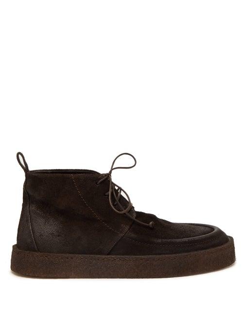 Matchesfashion.com Marsll - Cassapara Suede Desert Boots - Mens - Dark Brown