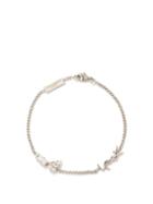 Saint Laurent - Ysl-monogram & Crystal Bracelet - Womens - Silver