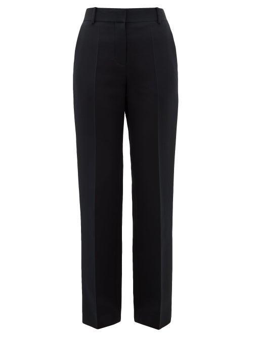 Matchesfashion.com The Row - Tacome Wool And Silk-blend Trousers - Womens - Black