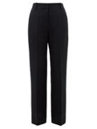 Matchesfashion.com The Row - Tacome Wool And Silk-blend Trousers - Womens - Black