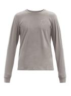 Matchesfashion.com 7 Days Active - Logo-print Cotton-blend Long-sleeved T-shirt - Mens - Grey