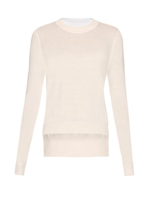 Adam Lippes Fine-knit Cotton And Cashmere-blend Sweater