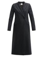 Matchesfashion.com Pallas X Claire Thomson-jonville - Forsythe Single Breasted Pinstripe Wool Coat - Womens - Grey Multi