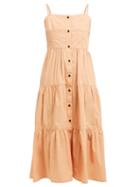 Matchesfashion.com Solid & Striped - Tiered Cotton Dress - Womens - Tan