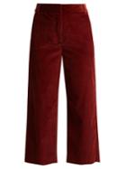 Weekend Max Mara Cropped Cotton-corduroy Trousers