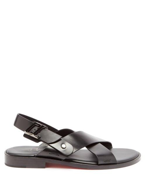 Christian Louboutin - Farniento Leather Sandals - Mens - Black