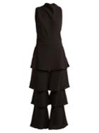Osman Larissa Tiered Crepe Jumpsuit