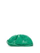 Matchesfashion.com Bottega Veneta - The Pouch Intrecciato Leather Wristlet Purse - Womens - Green