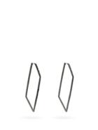 Matchesfashion.com Lynn Ban - Tsavorite & Rhodium Plated Geometric Earrings - Womens - Green