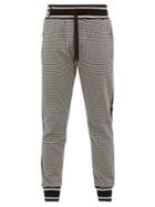 Matchesfashion.com Dolce & Gabbana - Houndstooth Knit Track Pants - Mens - Black White