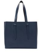 Matchesfashion.com Valextra - Large Grained Leather Tote - Mens - Navy