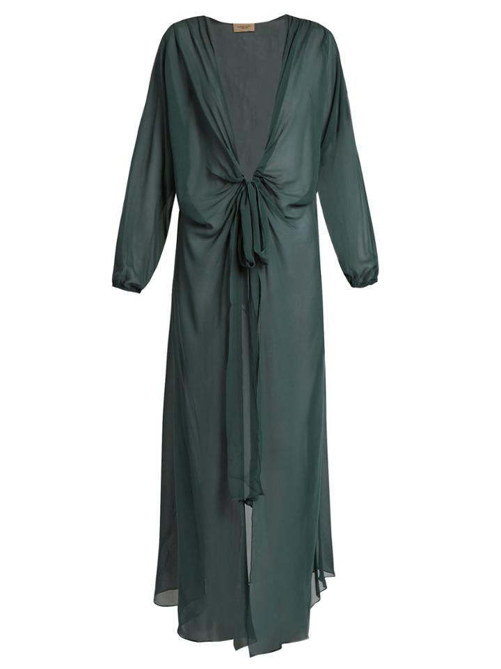 Adriana Degreas Long-sleeved Silk Cover-up