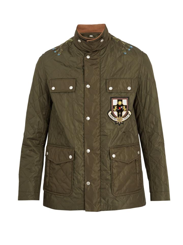 Gucci Spaceship-appliqu Quilted Jacket