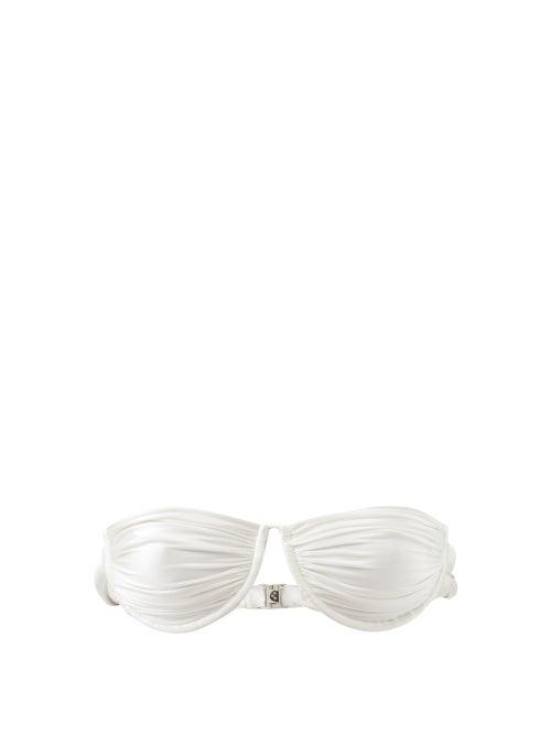 Isa Boulder - Ropewalker Twisted Underwired Bandeau Bikini Top - Womens - Pearl