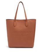 Burberry Logo-embossed Leather Tote Bag