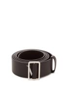 Matchesfashion.com Valentino - Vltn Leather Belt - Mens - Black White