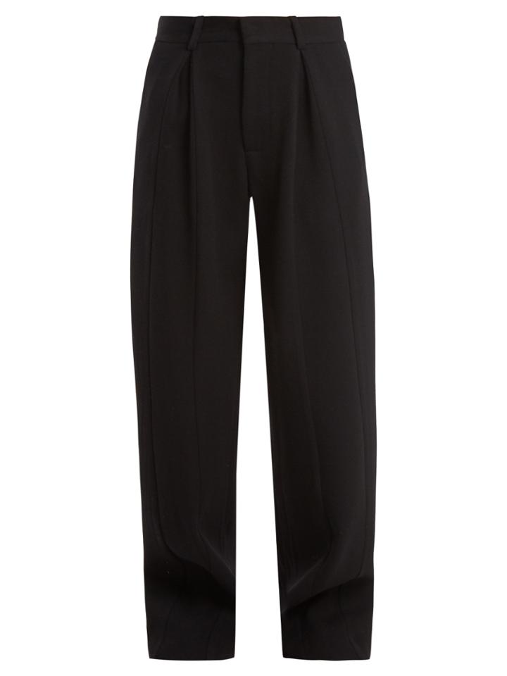 Raey Wide-leg Wool-blend Twill Trousers