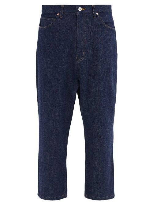 Matchesfashion.com Needles - Cropped-cuff Cotton-denim Jeans - Mens - Indigo