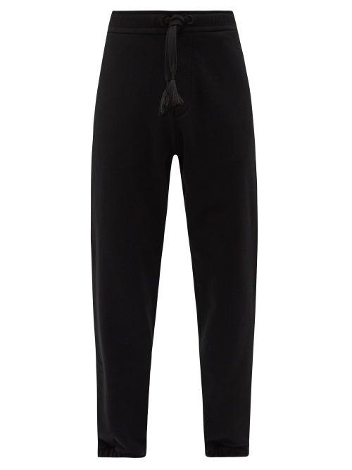Matchesfashion.com 5 Moncler Craig Green - Drawstring Logo-print Cotton-jersey Track Pants - Mens - Black