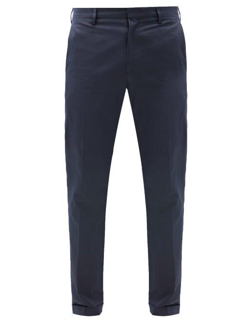 Matchesfashion.com Paul Smith - Cotton-twill Slim-leg Chino Trousers - Mens - Navy