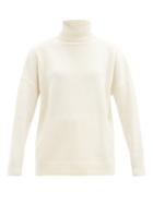 Matchesfashion.com Loewe - Ribbed Roll-neck Cashmere Sweater - Womens - White