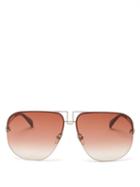 Matchesfashion.com Givenchy - Gradated Lens Metal Aviator Sunglasses - Womens - Brown Silver