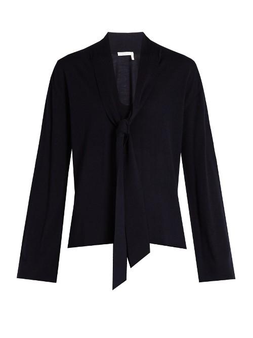 Chloé Tie-neck Wool Sweater