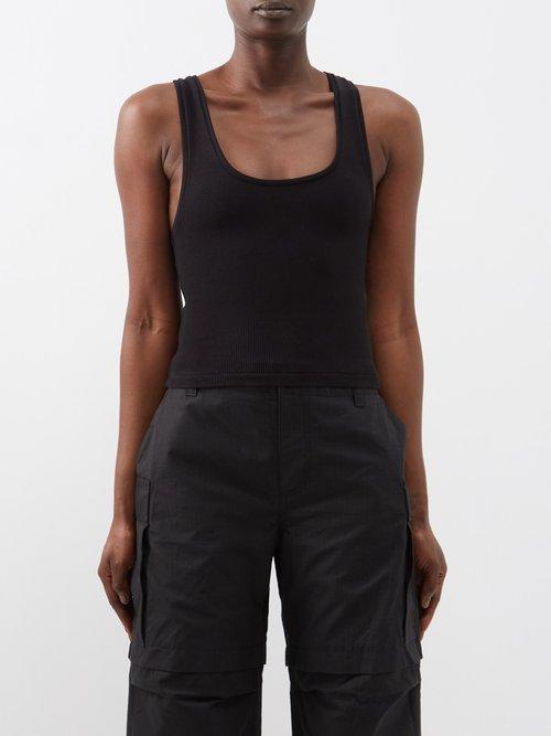 Wardrobe.nyc Wardrobe. Nyc - Scoop-neck Ribbed-knit Tank Top - Womens - Black