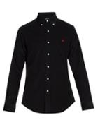 Matchesfashion.com Polo Ralph Lauren - Logo Embroidered Cotton Corduroy Shirt - Mens - Black