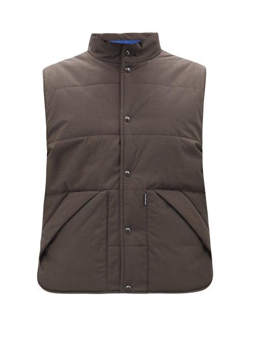 Acne Studios - Face-patch Padded Hooded Gilet - Mens - Brown