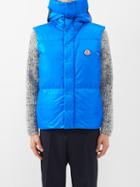 Moncler - Lawu Hooded Ripstop Down Gilet - Mens - Blue