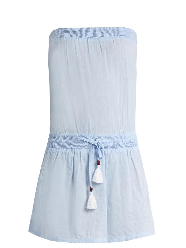 Heidi Klein Corsica Strapless Cotton-chambray Dress