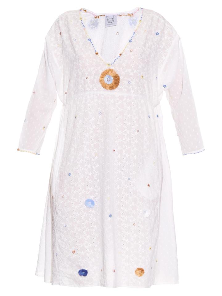 Thierry Colson Pakeza Garden-embroidered Cotton Dress