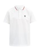 Matchesfashion.com Burberry - Walton Logo-embroidered Cotton Polo Shirt - Mens - White