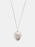 Saint Laurent - Heart-charm Long Necklace - Mens - Silver