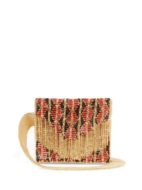 Matchesfashion.com Rosantica By Michela Panero - Dakota Mini Beaded Belt Bag - Womens - Red Multi