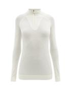 Falke - High-neck Quarter-zip Wool-blend Thermal Top - Womens - Ivory