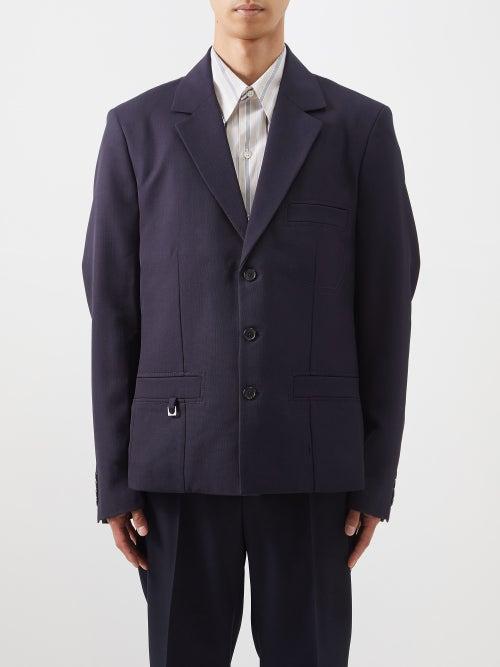 Jacquemus - Linu Wool Suit Jacket - Mens - Navy